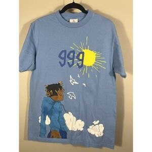 Juice WRLD World 999 Head In The Clouds T-Shirt Mens Large Blue Hip-Hop Rap